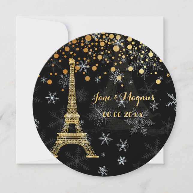 Convite PixDezines la tour eiffel/paris/la unit (Frente)