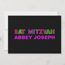 Convite PixDezines Lights Bat Mitzvah