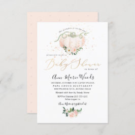 Convite PixDezines Lil Blush Pumpkin Chá de fraldas