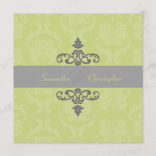 Convite PixDezines Liliana Damask, Cores DIY