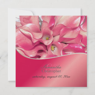 Convite PixDezines, Lily Pink Calla/Convites de Casamento