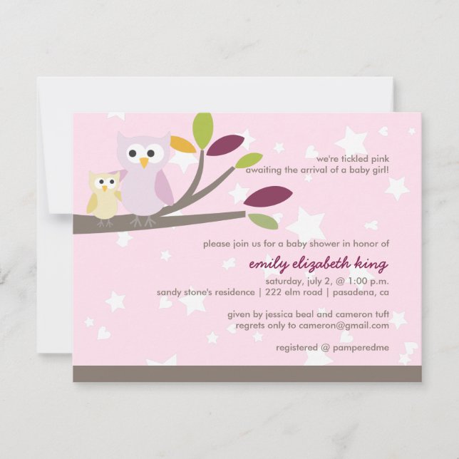 Convite PixDezines Mamãe+bebê para um chá de bebê (Frente)