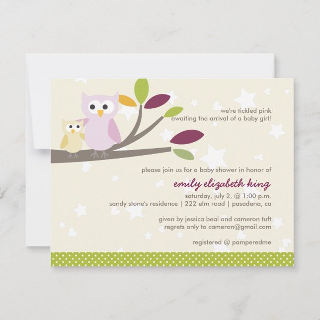 Convite PixDezines Mamãe+bebê para um chá de fraldas (Frente)