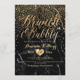 Convite PixDezines Marble Brunch+Bubble Dazzled/Faux Doura