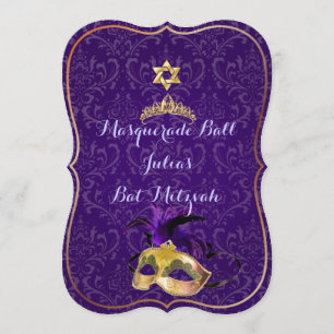 Convite PixDezines Mitzvah Mascarada/cor DIY!!