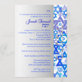 Convite PixDezines mod estrelas bar mitzvah