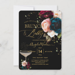 Convite PixDezines Moody Botânico Brunch Espumante