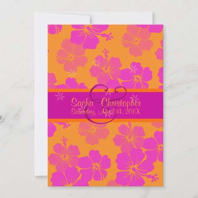 Convite PíxDezines não tem fundo, paixão, hibisco rosa (Frente)