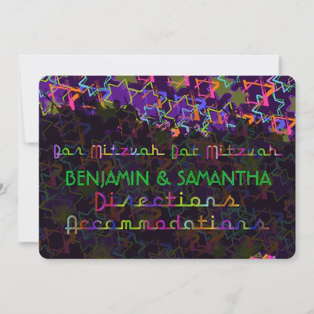 Convite PixDezines NEON/GRUNG STARS/DIREÇÕES (Frente)