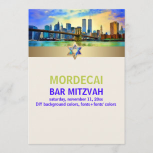 Convite PixDezines NYC/Twin Towers/Bar Mitzvah