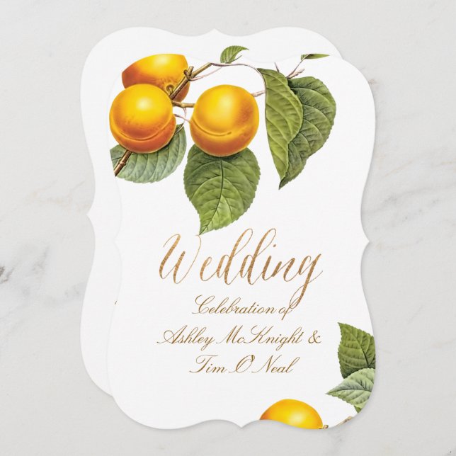 Convite PixDezines Orchard/Peaches/Redoute (Frente/Verso)