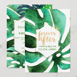 Convite PixDezines para o Havaí Monstera/DIY Cor de fundo