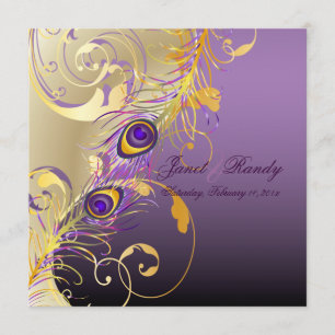 Convite PixDezines pavão pzazz filigrama+espirais/DIY