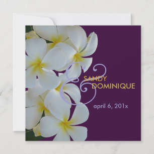 Convite PixDezines Plumerias casamento tropical / cor DIY 