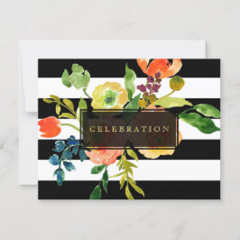 Convite PixDezines recption mitzvah/DIYstripes/floral