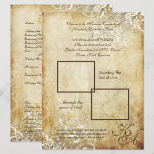 Convite PixDezines redemoinhos de creme vintage