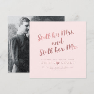 Convite PixDezines Renovação de Votos/Falso Dourado Rosa/D