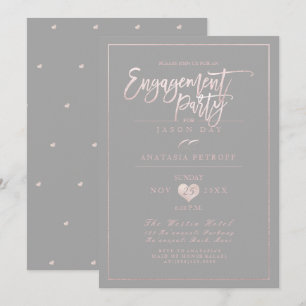 Convite PixDezines Rosa Blush + DIY Cor/Festa de Engajamen