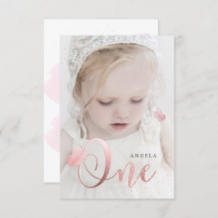 Convite PixDezines Rosa Dourado Borboletas Cor de Água