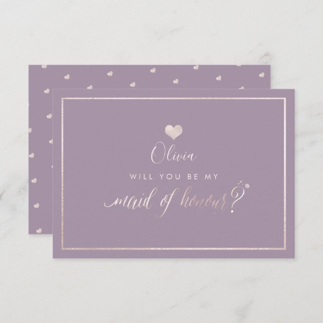 Convite PixDezines Rosa Iridescente, Madrinha de casamento (Frente/Verso)
