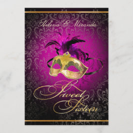 Convite PixDezines Rossi 16 Mascarada/cor DIY!!