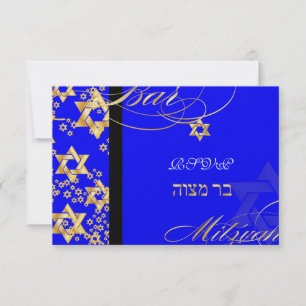 Convite PixDezines rsvp, Bar Mitzvah/cor de fundo DIY