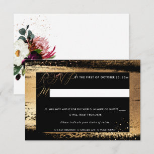 Convite PixDezines Rustic Bloom Watercolor RSVP w Refeal