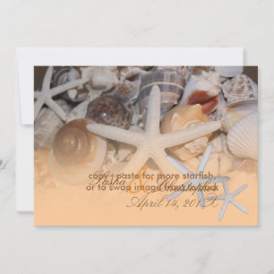 Convite PixDezines Sob O Mar, Starfish/Convites