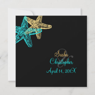 Convite PixDezines Starfish/Beach Invitations/DIY color!