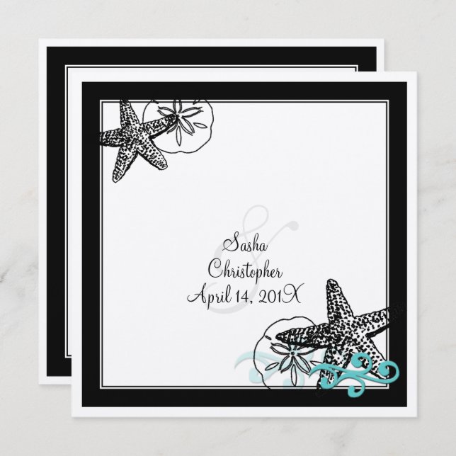 Convite PixDezines STARFISH/FELT ECRU/FONTES DIY+ANTECEDEN (Frente/Verso)