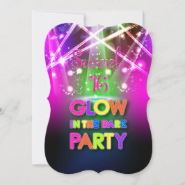 Convite PixDezines Sweet 16, Laser Lights/Glow Party