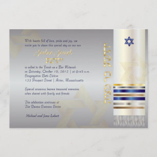 Convite PixDezines talit/Bar Mitzvah