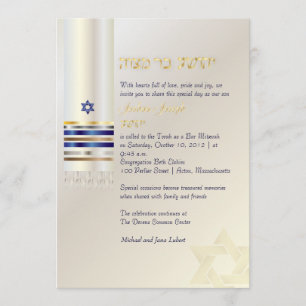 Convite PixDezines talit/Bar Mitzvah/cinzas/ouro