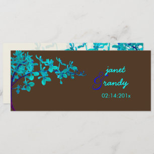 Convite PixDezines TURQUOISE ORCHIDS/RENANTHERA/cor DIY