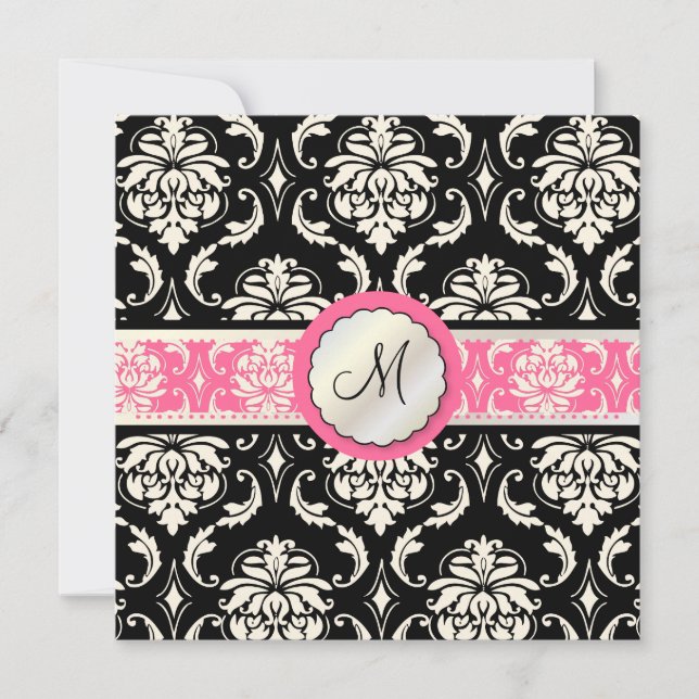 Convite PixDezines Vendome Damask/DIY cores! (Frente)