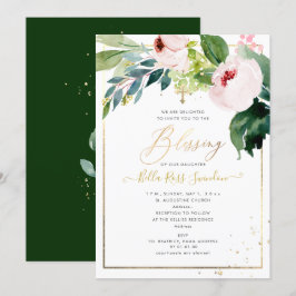 Convite PixDezines Watercolor Delicar Batismo De Blush Blo