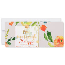 PixDezines Watercolor/Floral/Bat Mitzvah