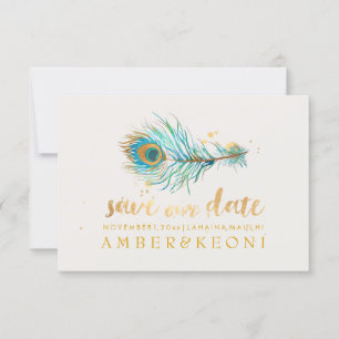 Convite PixDezines Watercolor Plume/salve nossa data