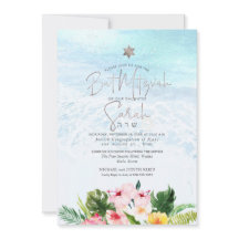 PixDezines Watercolor Shoreline Beach Bat Mitzvah