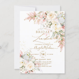 Convite PixDezinesH2 Rosas Beige e Rosa Alabastro para Alm