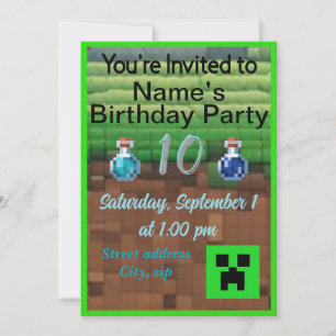 Convite Pixel Birthday