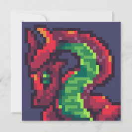 Convite Pixelart, Pixel Art, dragon