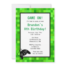 Pixels de Jogador Verde | Festa de aniversário per