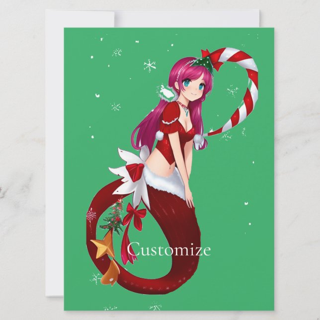 Convite Pixie Mermaid Thunder_Cove Natal (Frente)