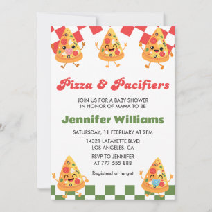 Convite Pizza Baby Shower Invances Pizza e Pacificadores