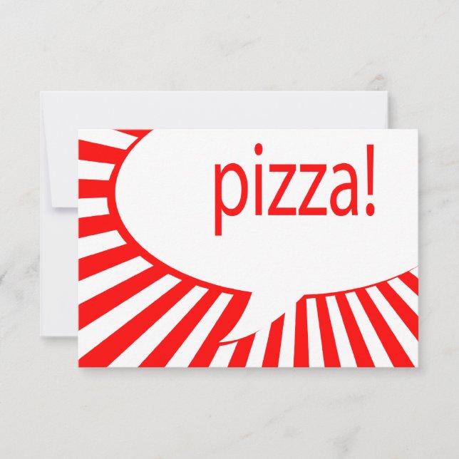 Convite pizza! : bolha de conversação em quadrinhos (Frente)