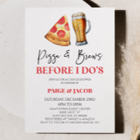 Pizza & Brews antes do Chá de Casais de casamento