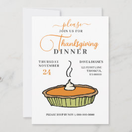 Convite Pizza de Abóbora, Janto de Ação de Graças