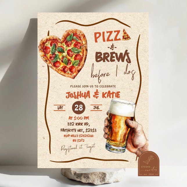 Convite Pizza e Cervejas Antes de Eu Fazer Chuveiro de Cas (Criador carregado)