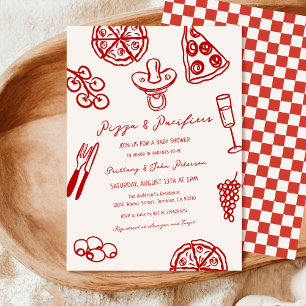 Convite Pizza e Pacificadores Pizza Chá de fraldas